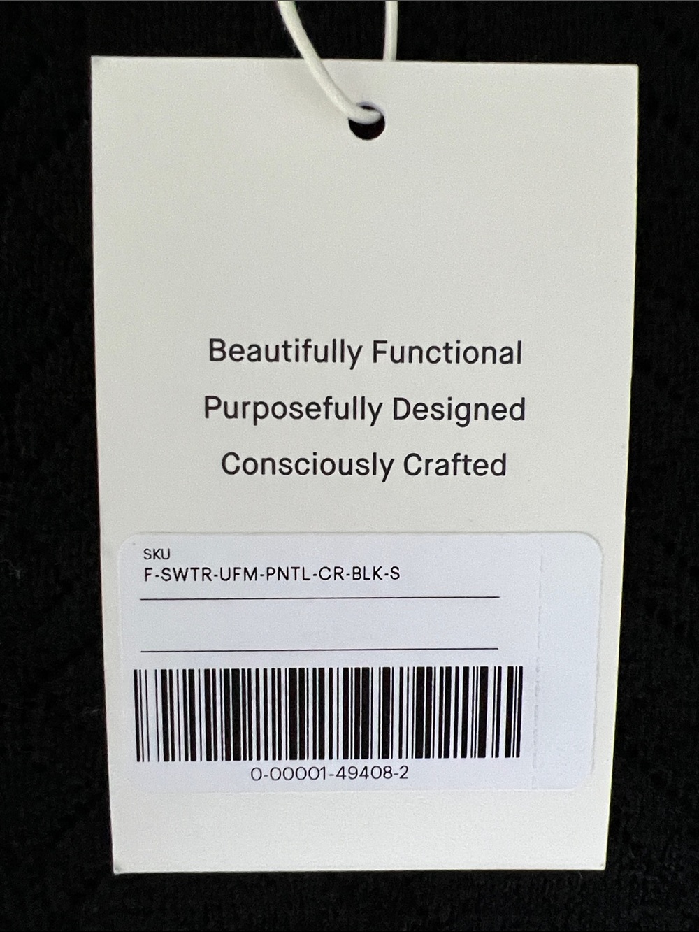 New Everlane THE POINTELLE CREW IN ULTRASOFT MERINO Black Size S - Picture 5 of 12